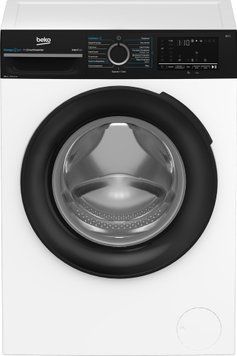 Пральна машина Beko фронтальна, 10кг, 1400, A, 58см, дисплей, інвертор, пара, білий BM3WFU410415WPBB фото