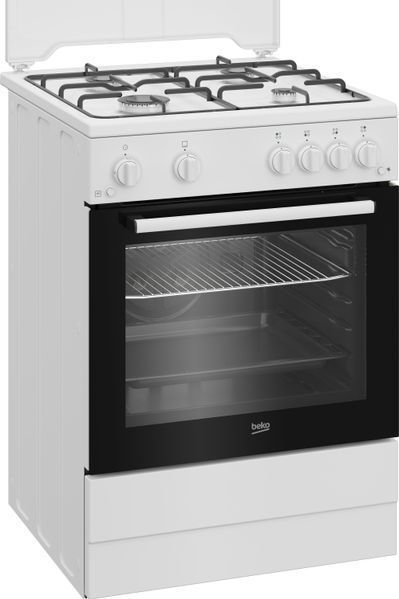 Плита Beko газова, 64л, 60x60см, таймер, білий FBG62121WD фото