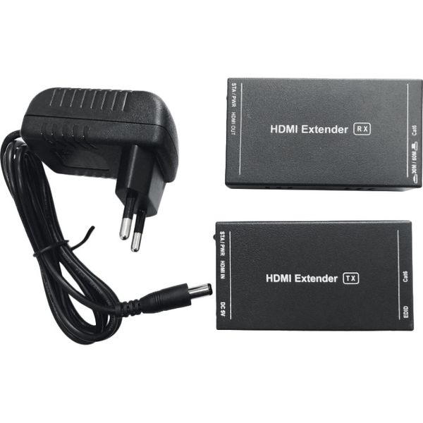 Подовжувач Atcom HDMI - RJ-45 (F/F), до 60 м, Black (14371) 14371 фото