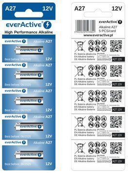 Батарейка everActive A27 BL 5шт Everactive A27 фото
