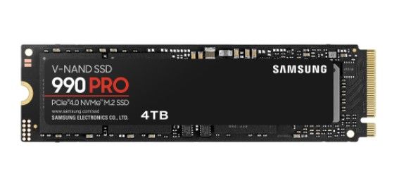 Накопичувач SSD 4ТB Samsung 990 PRO M.2 2280 PCIe 4.0 x4 NVMe V-NAND MLC (MZ-V9P4T0BW) MZ-V9P4T0BW фото