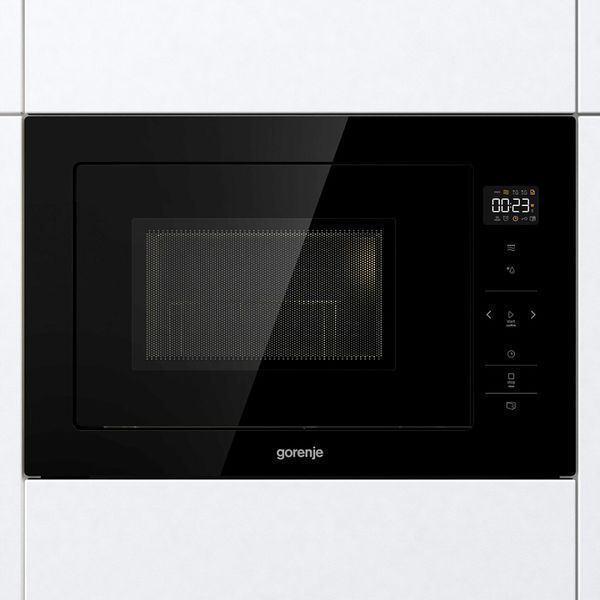 Мікрохвильова піч Gorenje вбудовувана, 25л, електр. управл., 900Вт, гриль, дисплей, чорний BM251SG2BG фото