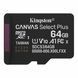 Карта пам`яті MicroSDXC 64GB UHS-I Class 10 Kingston Canvas Select Plus R100MB/s (SDCS3/64GBSP) SDCS3/64GBSP фото 1