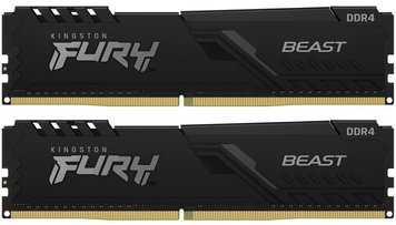 Модуль пам`ятi DDR4 2x32GB/3200 Kingston Fury Beast Black (KF432C16BBK2/64) KF432C16BBK2/64 фото