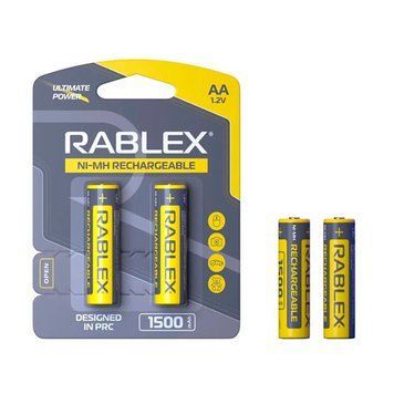 Акумулятор Rablex AA (R6) 1500mAh 2 шт. 75425 фото