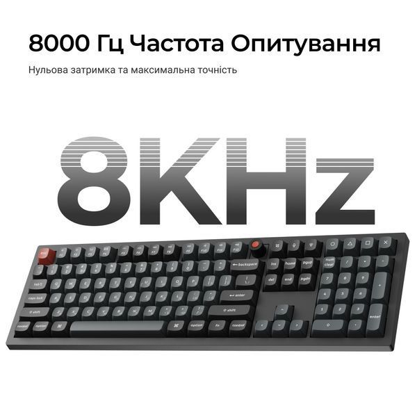Клавіатура Keychron V6 8K Keychron Super Red Switch Black RGB (V6W-D1-UA) V6W-D1-UA фото