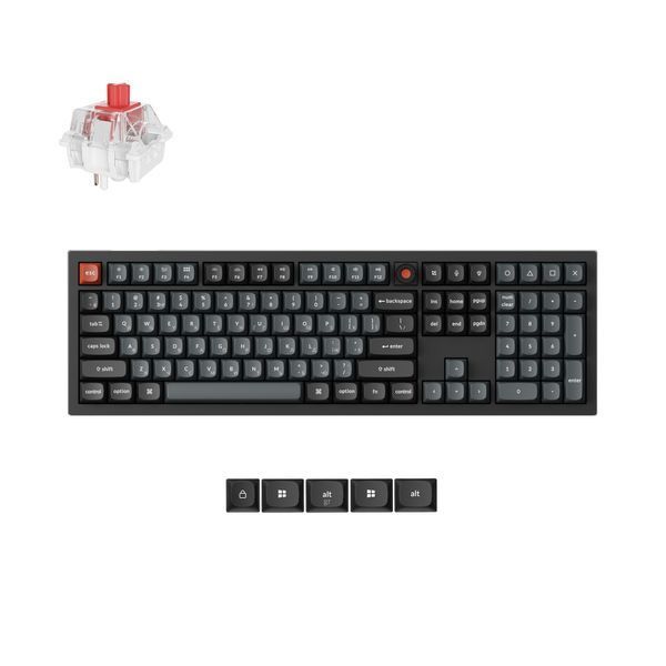 Клавіатура Keychron V6 8K Keychron Super Red Switch Black RGB (V6W-D1-UA) V6W-D1-UA фото
