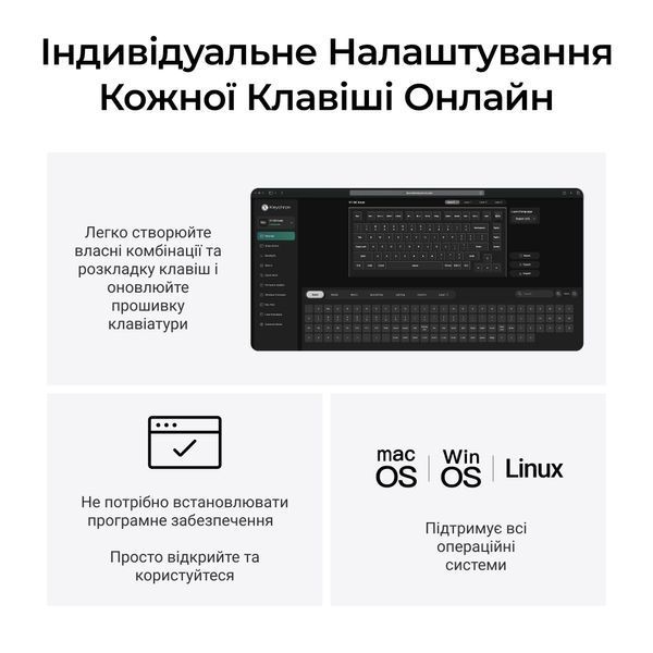 Клавіатура Keychron V6 8K Keychron Super Red Switch Black RGB (V6W-D1-UA) V6W-D1-UA фото