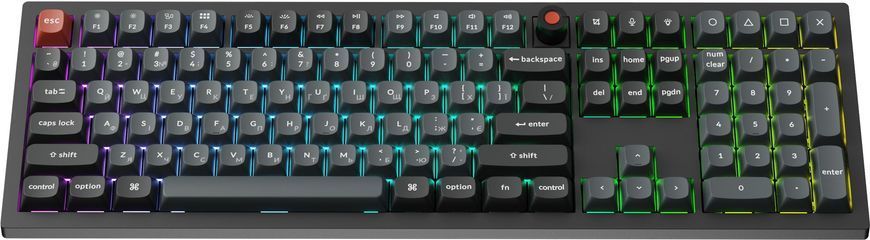 Клавіатура Keychron V6 8K Keychron Super Red Switch Black RGB (V6W-D1-UA) V6W-D1-UA фото