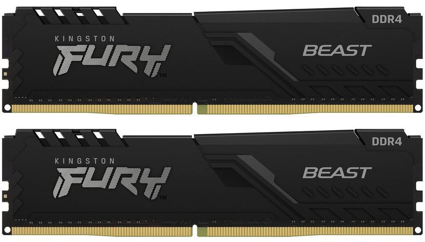 Модуль пам`ятi DDR4 2x32GB/3200 Kingston Fury Beast Black (KF432C16BBK2/64) KF432C16BBK2/64 фото