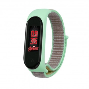 Ремінець BeCover Nylon Style для Xiaomi Mi Smart Band 5/Mi Smart Band 6 Green/Sand (705419) 705419 фото