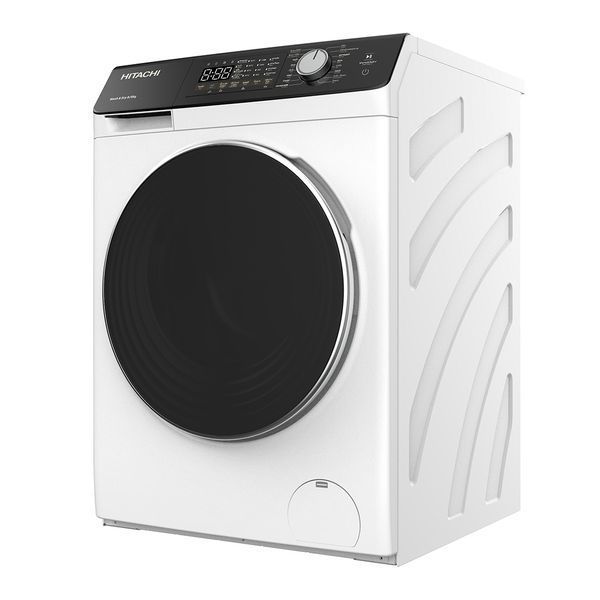 Прально-сушильна машина Hitachi фронтальна, 8(5)кг, 1400, A, 60см, дисплей, пара, інвертор, білий BD-D802HVOW фото