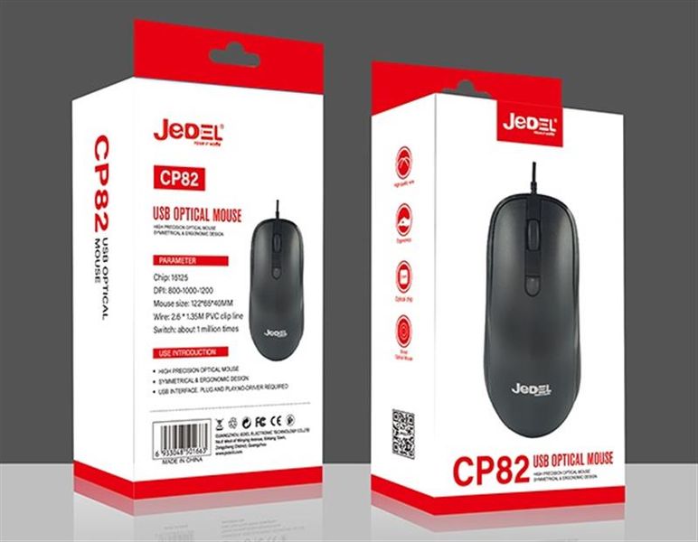 Миша Jedel CP82 Black CP82-USB фото