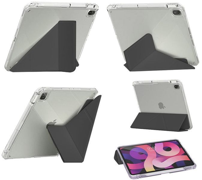 Чохол-книжка BeCover Ultra Slim Origami Transparent з кріпленням Apple Pencil для Apple iPad Air (4/5) 2020/2022 10.9" Black (711102) 711102 фото