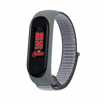 Ремінець BeCover Nylon Style для Xiaomi Mi Smart Band 5/Mi Smart Band 6 Gray/Black (705423) 705423 фото