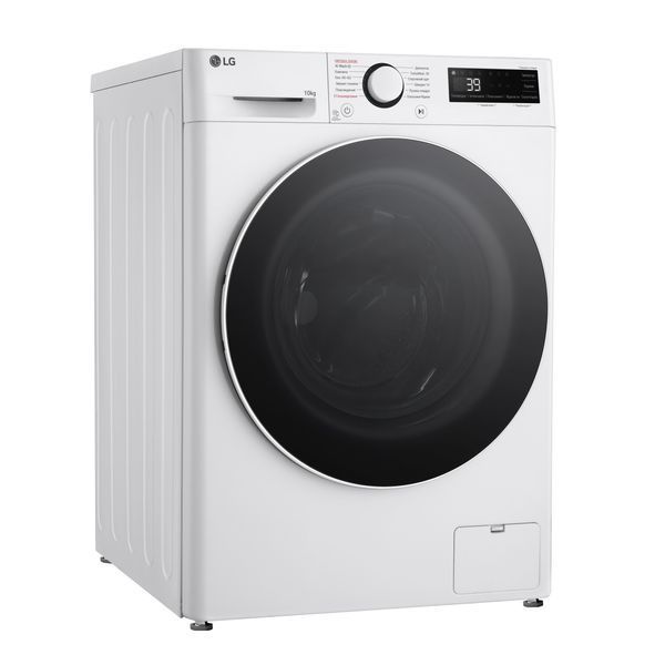 Пральна машина LG фронтальна, 10кг, 1400, A, 57см, дисплей, пара, інвертор, білий F4Y5RS0W фото