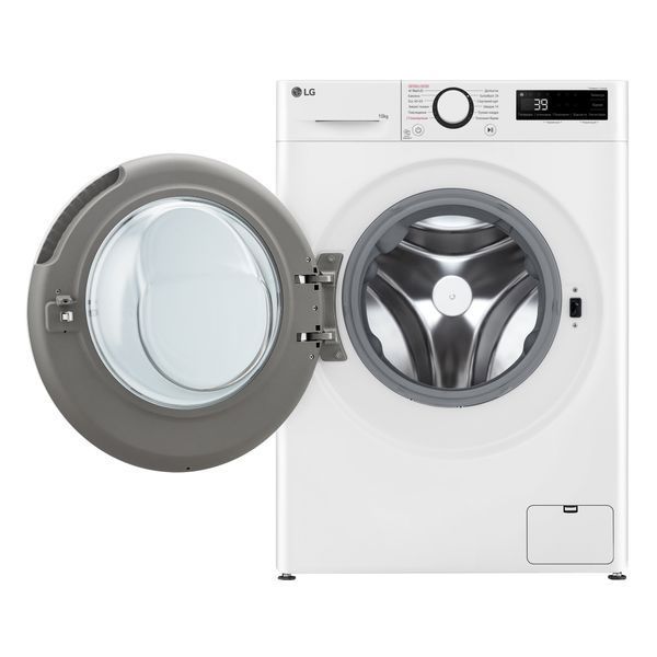 Пральна машина LG фронтальна, 10кг, 1400, A, 57см, дисплей, пара, інвертор, білий F4Y5RS0W фото