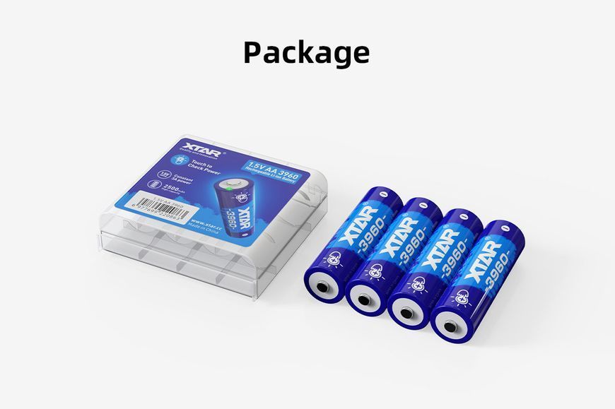 Акумулятор XTAR AA/HR06 Li-ion 2500 mAh 4 шт. 5200 фото
