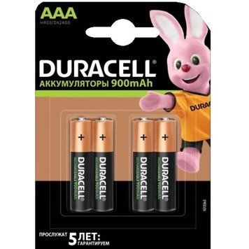 Акумулятор Duracell Recharge DX2400 LSD Ni-MH AAA/HR03 900 mAh BL 4шт DX2400 фото