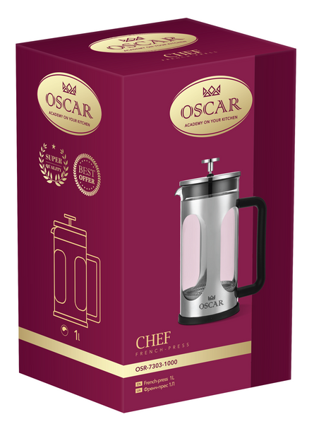 Френч-прес Oscar Chef, 1л OSR-7303-1000 OSR-7303-1000 фото