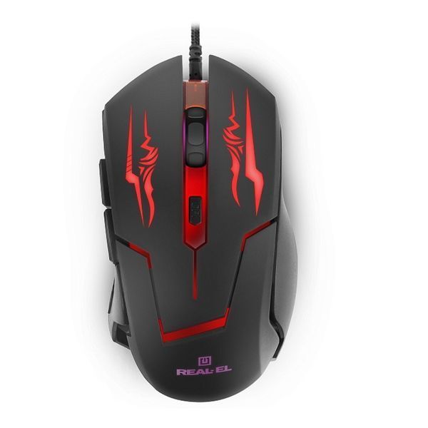 Миша REAL-EL RM-520 Gaming Black (EL123200020) EL123200020 фото