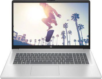 Ноутбук HP 17-cp2044ua 17.3" FHD IPS AG, R5-7520U, 8GB, F512GB, UMA, DOS, сріблястий D16F4EA фото