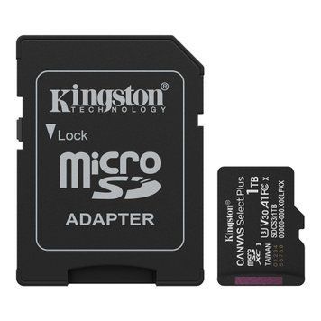 Карта пам`яті MicroSDXC 1TB UHS-I Class 10 Kingston Canvas Select Plus R150MB/s + SD адаптер (SDCS3/1TB) SDCS3/1TB фото