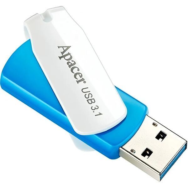 Флеш-накопичувач USB3.1 64GB Apacer AH357 Blue/White (AP64GAH357U-1) AP64GAH357U-1 фото