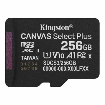 Карта пам`яті MicroSDXC 256GB UHS-I Class 10 Kingston Canvas Select Plus R150MB/s (SDCS3/256GBSP) SDCS3/256GBSP фото