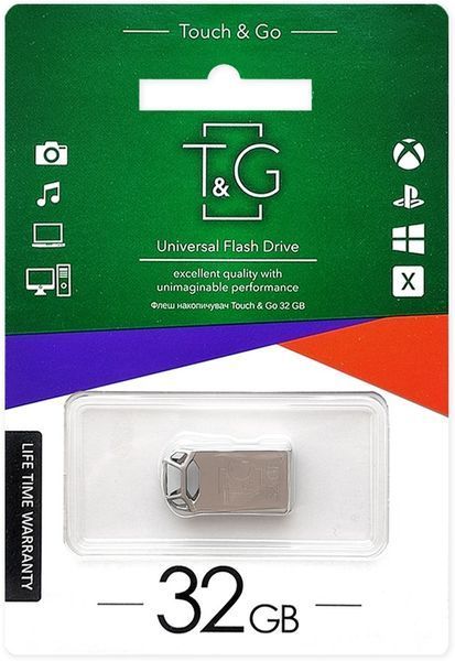 Флеш-накопичувач USB 32GB T&G 110 Metal Series Silver (TG110-32G) TG110-32G фото
