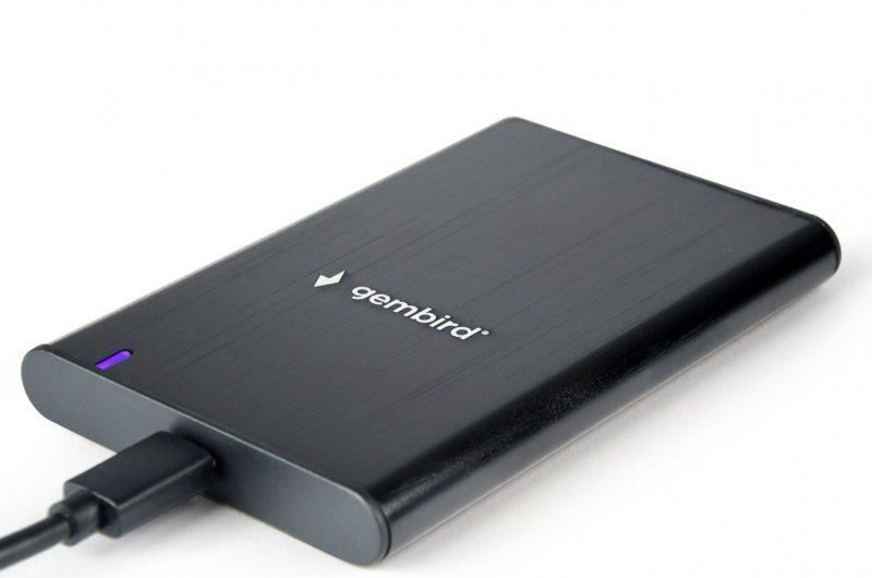 Зовнішня кишеня Gembird SATA HDD 2.5", USB 3.1, алюміній, Black (EE2-U3S-6) EE2-U3S-6 фото