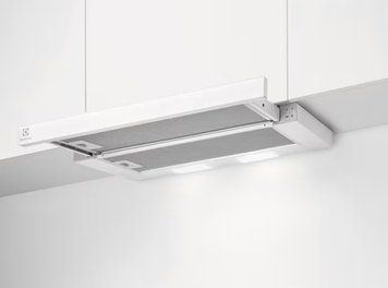 Витяжка Electrolux телескопічна, 59см, 410м.куб/год., білий LFP326FW фото