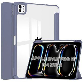 Чохол-книжка BeCover Soft Edge TPU з кріпленням Apple Pencil для Apple iPad Pro 11" M4 2024 Purple (711716) 711716 фото