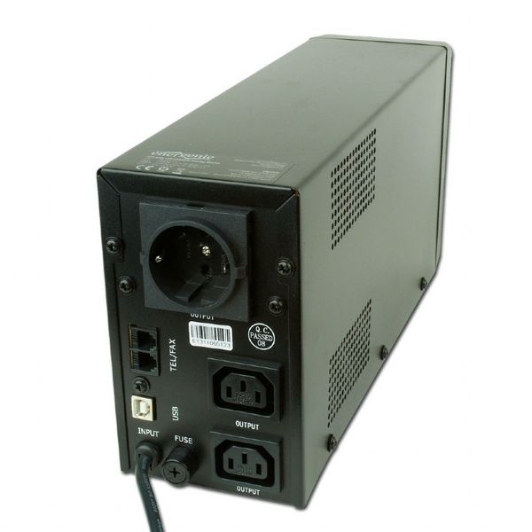 Джерело безперебійного живлення EnerGenie EG-UPS-032 850VA, Line Int., AVR, 2xIEC+1xSchuko, USB, LCD, RJ11 EG-UPS-032 фото