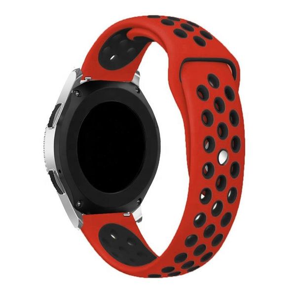 Ремінець BeCover Nike Style для Amazfit Stratos 1/2/2S/3/GTR 2/GTR 47mm/GTR Lite 47mm/Nexo/Pace Red-Black (705817) 705817 фото