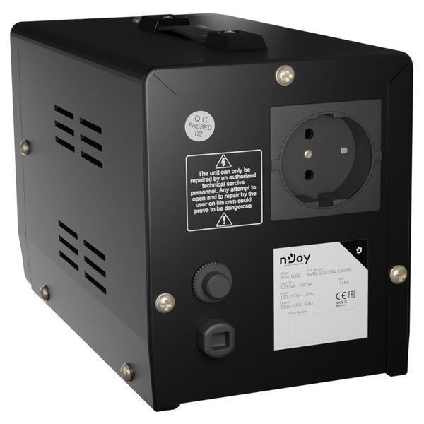 Стабілізатор NJOY Alvis 1000 (AVRL-10001AL-CS01B) AVR, 1 розетка Alvis 1000 фото