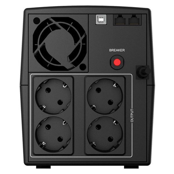 Джерело безперебійного живлення NJOY Keen 2000 (UPLI-LI200KU-CG01B) Lin.int., AVR, 4 x евро, USB, пластик Keen 2000 USB фото