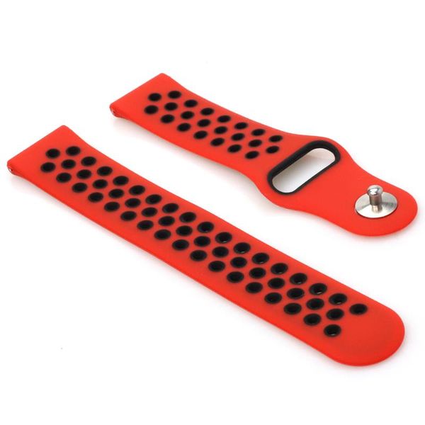 Ремінець BeCover Vents Style для Xiaomi iMi KW66/Mi Watch Color/Watch S1 Active/Haylou LS01/LS05 Red-Black (705808) 705808 фото