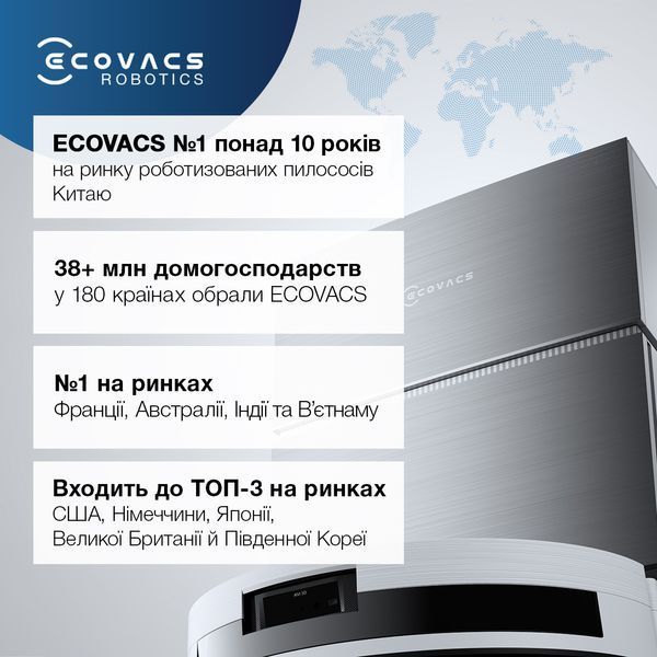 Робот-пилосос Ecovacs Deebot Ozmo Y1 Pro White (DLX34 White) DLX34 White фото