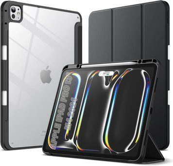 Чохол-книжка BeCover Soft Edge TPU з кріпленням Apple Pencil для Apple iPad Pro 13" M4 2024 Black (711717) 711717 фото