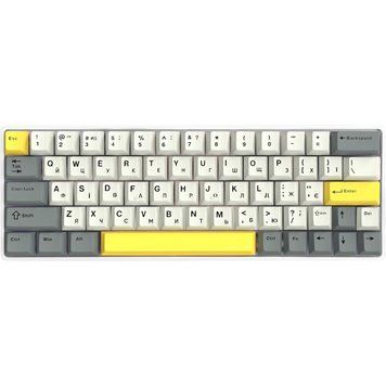 Клавіатура бездротова Epomaker EP64 60% Mulan Switch Hot-Swap (2.4G/BT/USB) RGB UA White (EP64-W-M) EP64-W-M фото