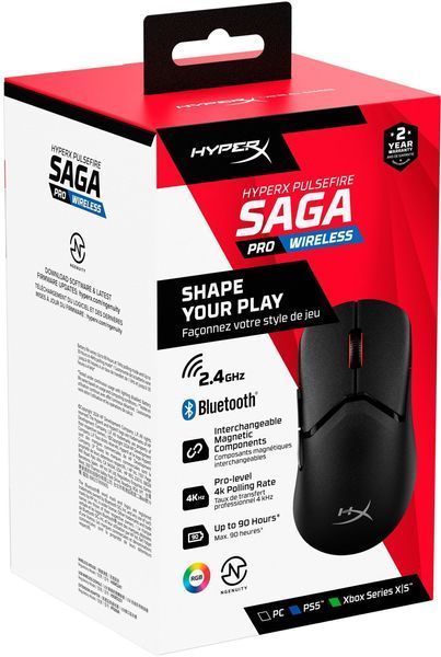 Миша HyperX Pulsefire Saga Pro Black (A2PB2AA) A2PB2AA фото