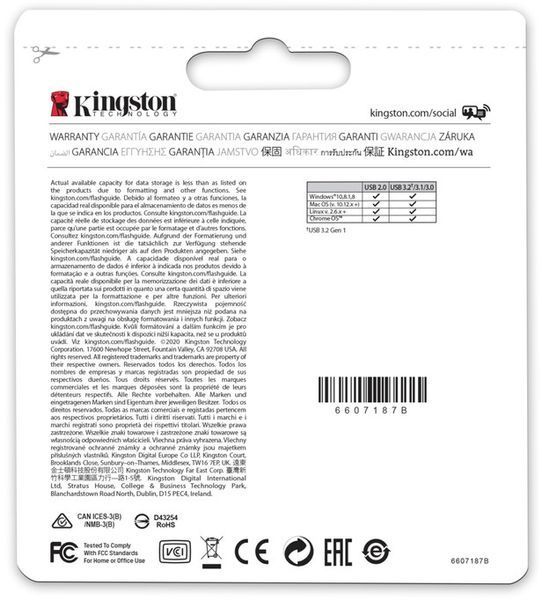 Флеш-накопичувач USB3.2 128GB Kingston DataTraveler Micro (DTMC3G2/128GB) DTMC3G2/128GB фото