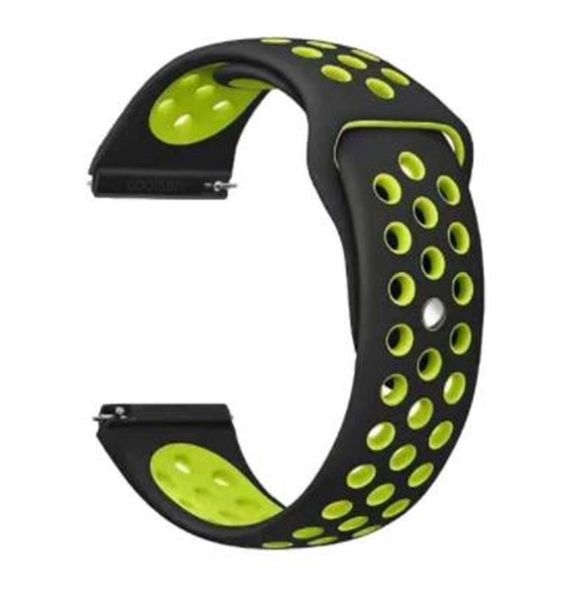 Ремінець BeCover Nike Style для Samsung Galaxy (20mm)/Watch 5/ Watch 4 40/44mm/Watch 4 Classic 42mm/Watch Active/Active 2 40/44mm/Watch 3 41mm/Gear S2/Classic/Gear Sport Black-Yellow (705697) 705697 фото