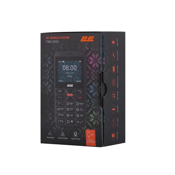 Мобiльний телефон 2E T180 Max Dual Sim Black (688130251051) 688130251051 фото