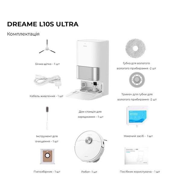 Робот-пилосос Dreame Bot L10s Ultra (RLS6LADC) RLS6LADC фото