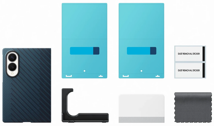 Чохол Samsung Fold 8 Wide Carbon Magnet Case EF-KF971SNEGUA Dark Blue EF-KF971SNEGUA фото