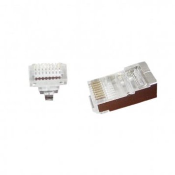 Конектор RJ 45 Cablexpert (LC-PTF-01/50) екранований, із позолоченими контактами, 50 шт/уп LC-PTF-01/50 фото