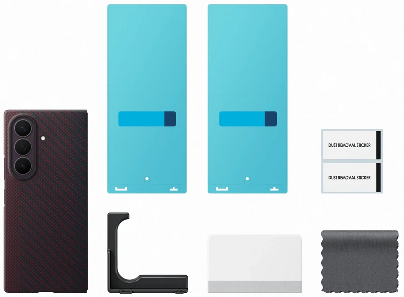 Чохол Samsung Fold 8 Ultra Carbon Magnet Case EF-KF976SREGUA Red EF-KF976SREGUA фото
