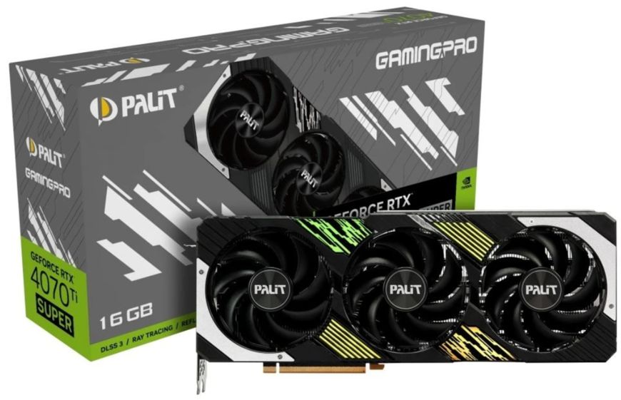 Відеокарта GF RTX 4070 Ti Super 16GB GDDR6X GamingPro Palit (NED47TS019T2-1043A) NED47TS019T2-1043A фото